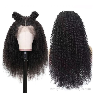 Glueless 150% Density 26 inch Water Wave Brazilian Virgin Lace Front Wig Natural Preplucked Hairline Lace Frontal Wigs Baby Hair
